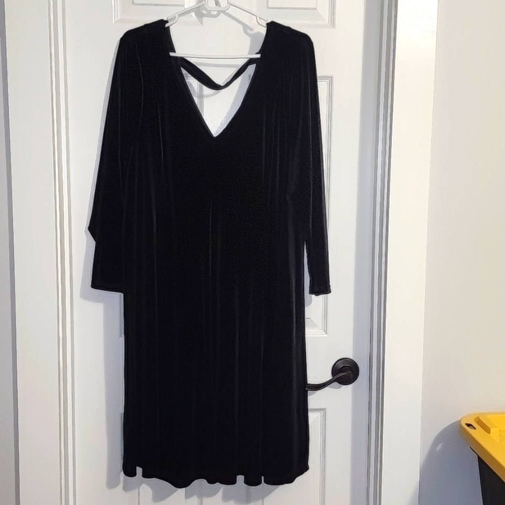 Torrid Black velvet Dress Sz 4